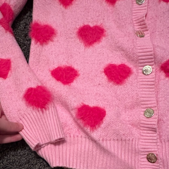 Lilly Pulitzer Pink Heart KEANE Cardigan - Picture 5 of 7